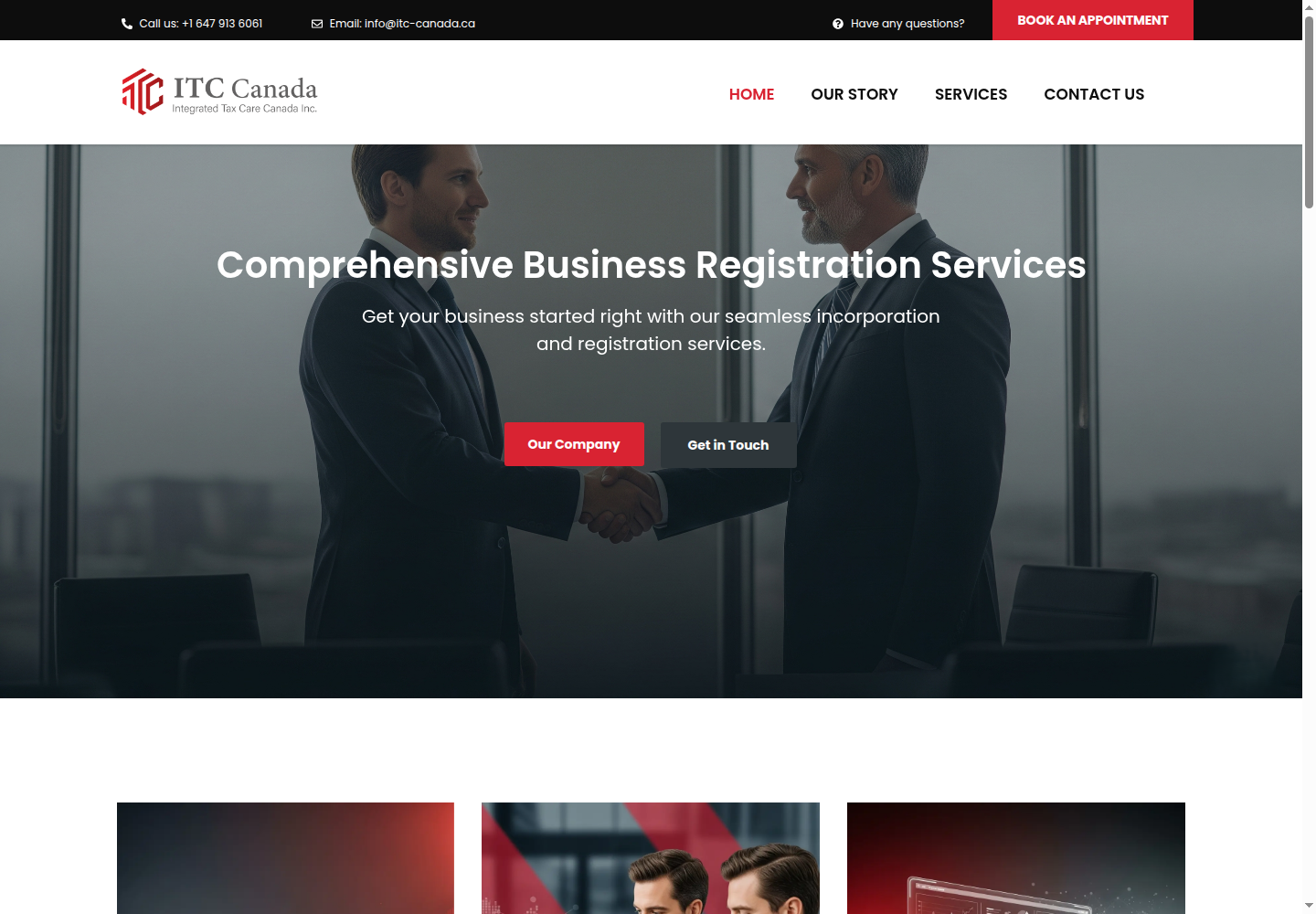ITC Canada website preview