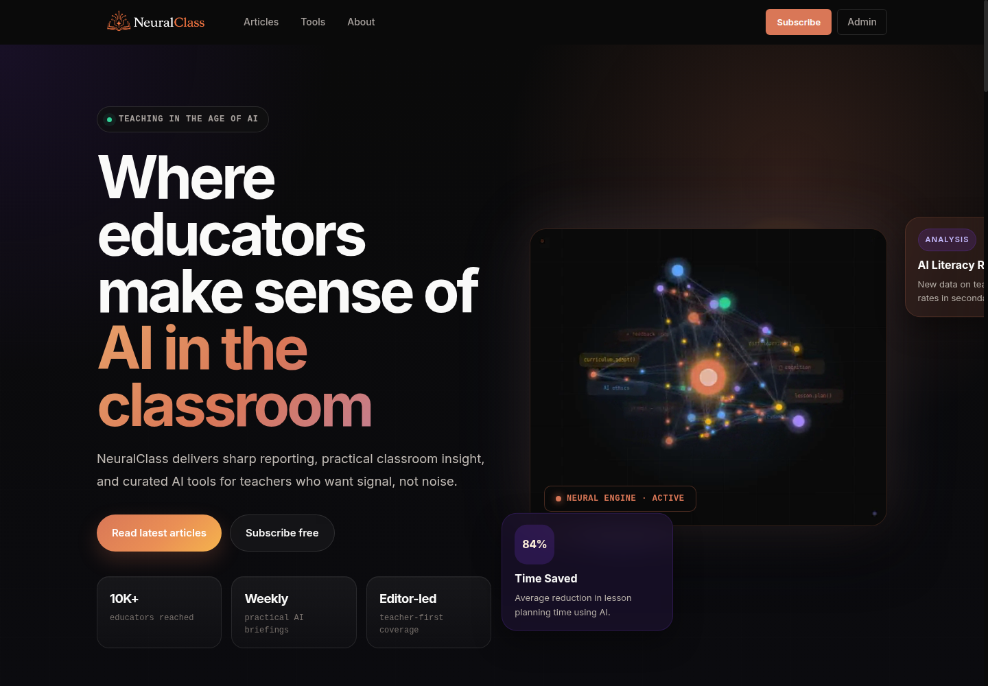 NeuralClass website preview